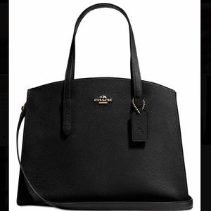 COACH - Medium Tote with Strap. Pebble Leather